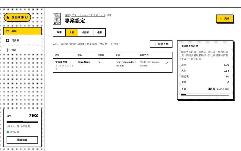 專案設定 › 人物