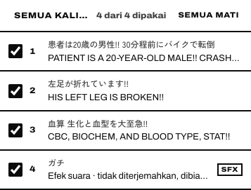 Semua kalimat di halaman ini, masing-masing dengan kotak Pakai kalimat ini