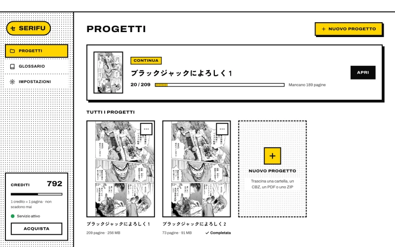 Progetti: Continua e tutti i progetti