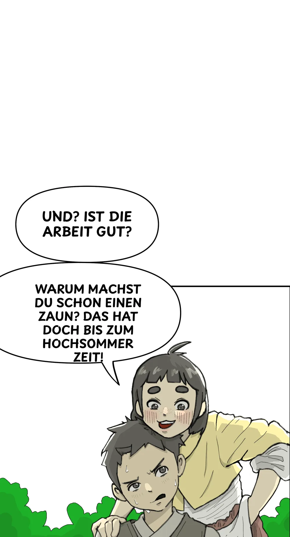 Dieselbe Manhwa-Seite nach dem Manhwa-Übersetzer: Deutsch in den Sprechblasen