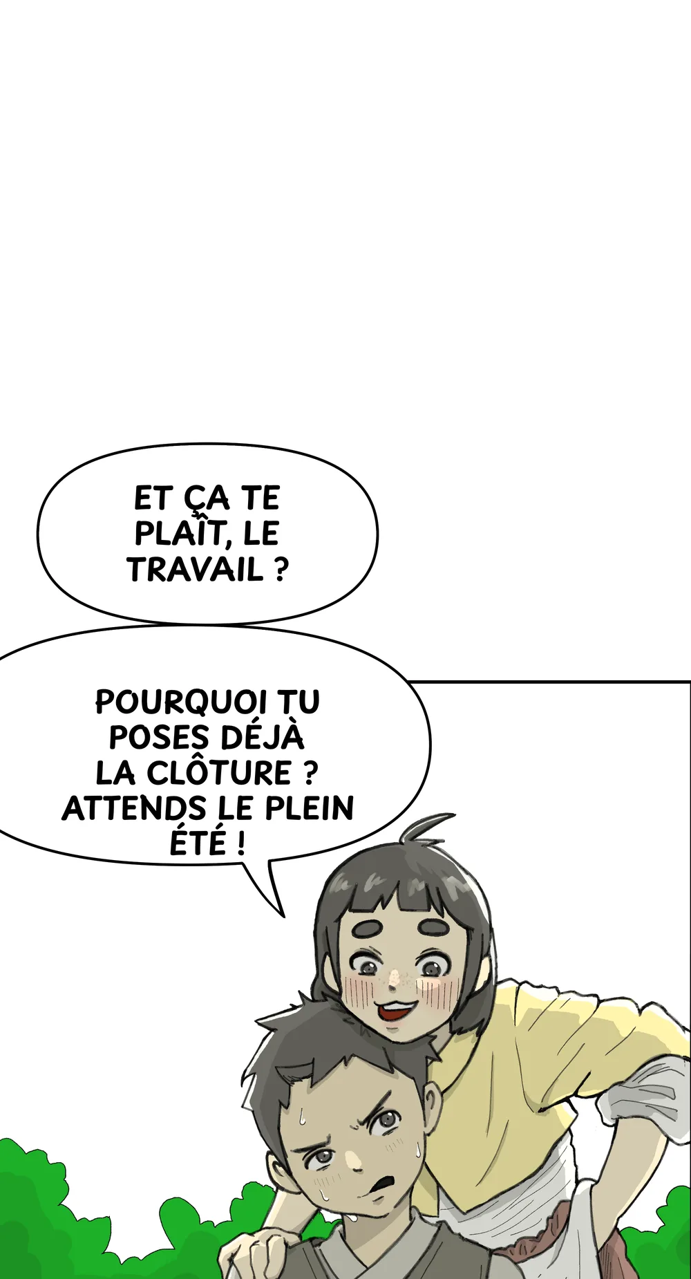 La même page de manhwa après le traducteur manhwa : du français dans ses bulles