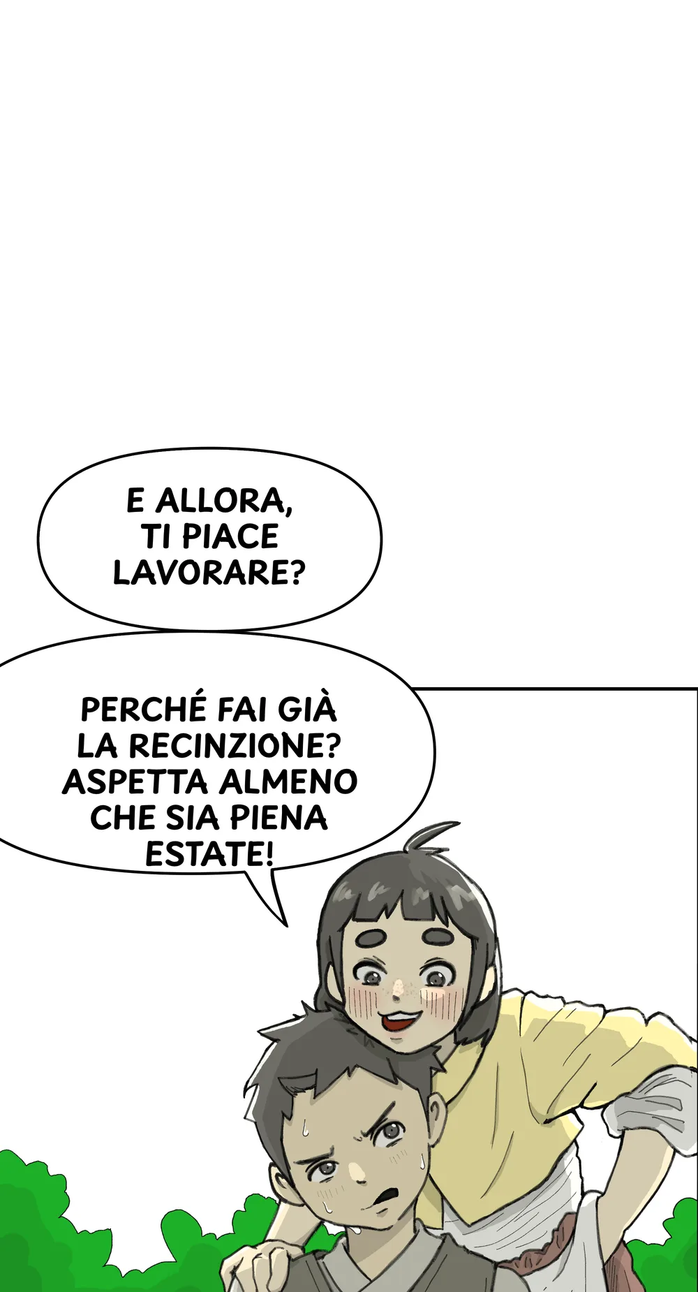 La stessa pagina dopo il traduttore di manhwa: l'italiano nei balloon