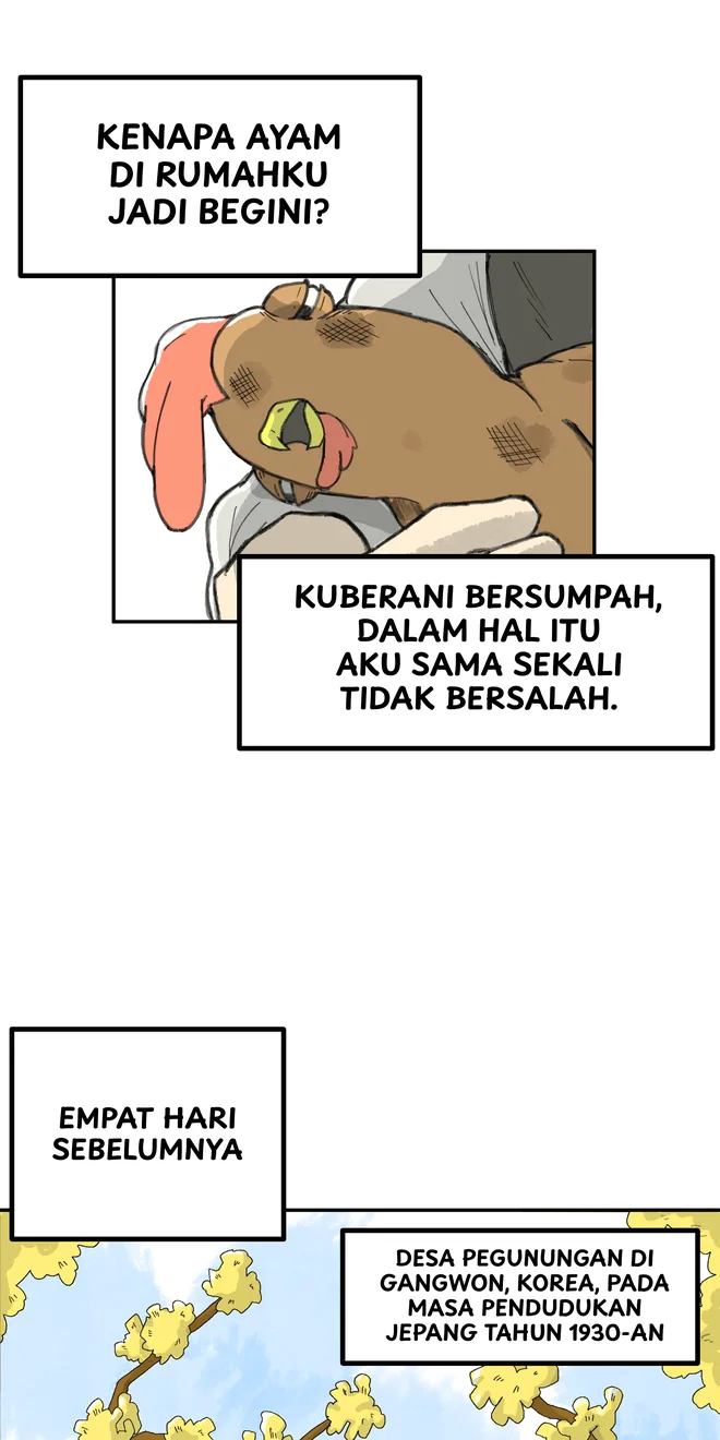 Halaman webtoon yang sama setelah penerjemah webtoon: bahasa Indonesia di kotak narasinya