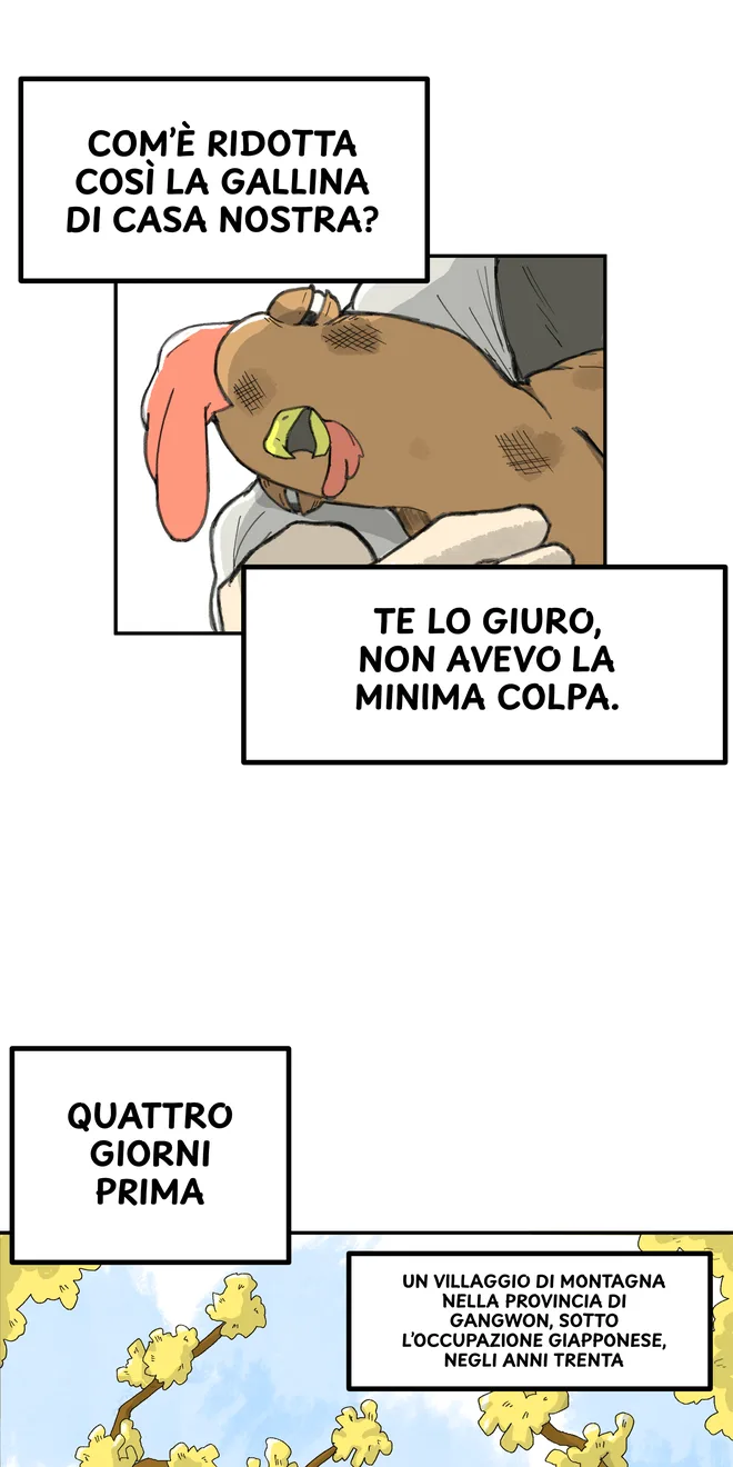 La stessa pagina dopo il traduttore di webtoon: l'italiano nelle didascalie